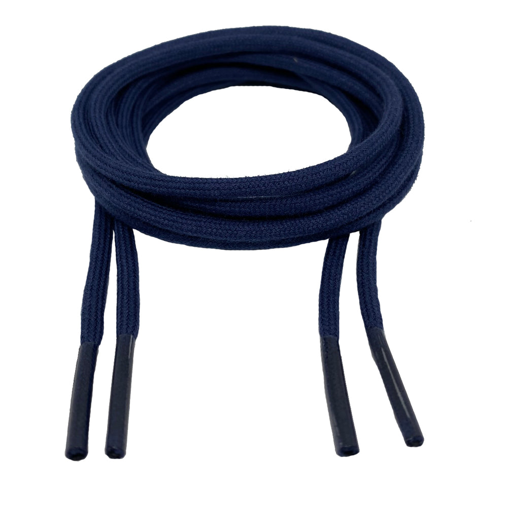 Round Cotton Navy Blue Laces