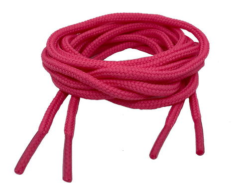 Round Neon Pink Shoelaces