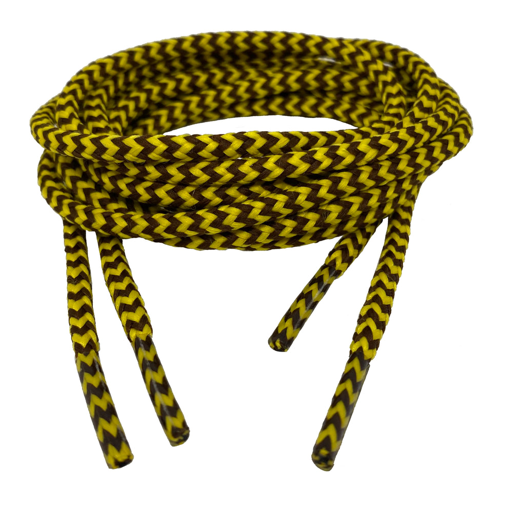 Round Yellow and Chocolate Laces