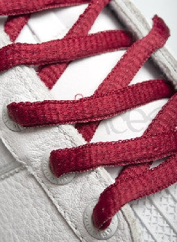 Burgundy Oval Shoelaces