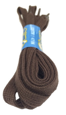 Flat Brown Cotton Shoelaces