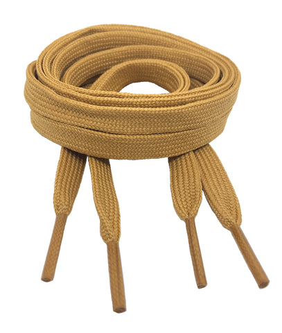 Flat Caramel Brown Shoelaces