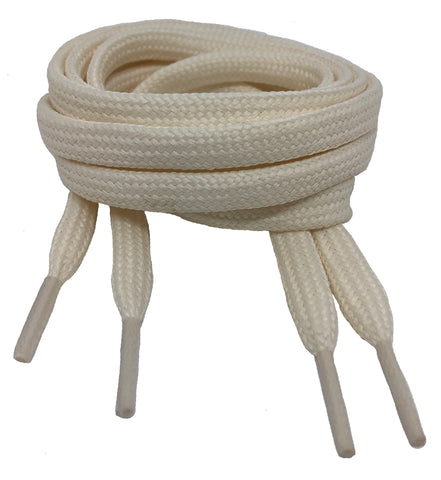 Flat Cream Shoelaces 10mm