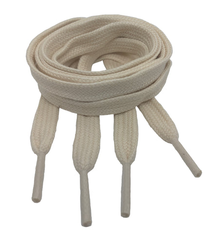 Flat Natural Cotton Shoelaces