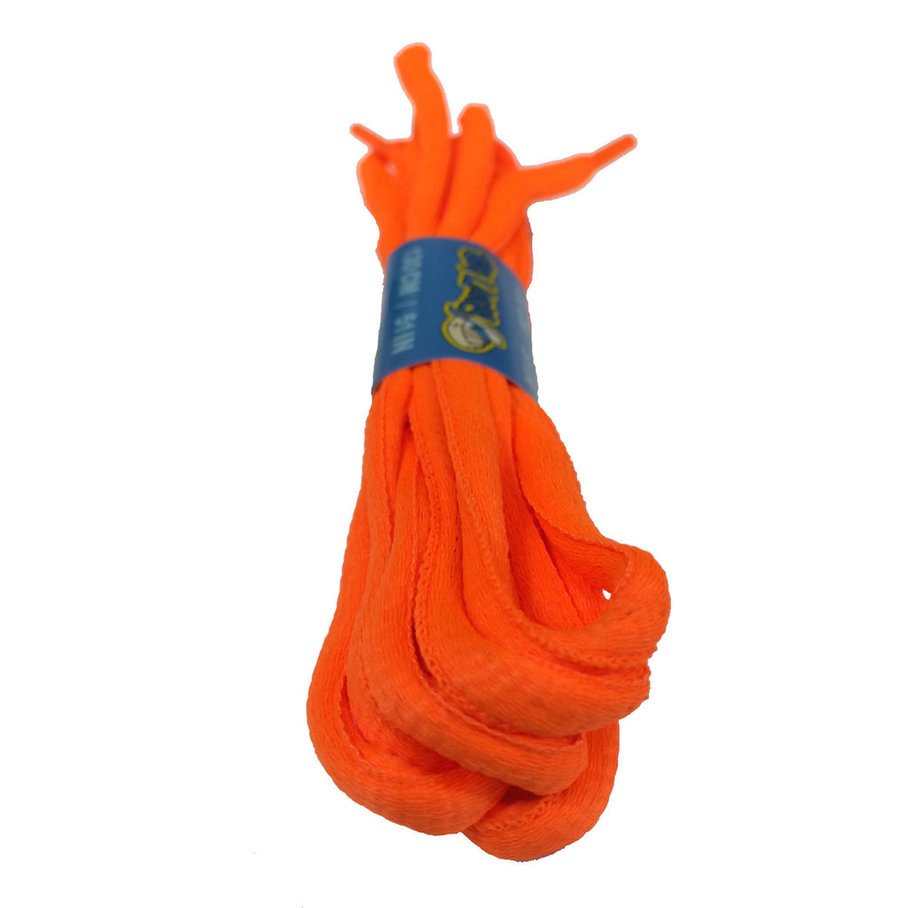 Neon Orange Oval Shoelaces