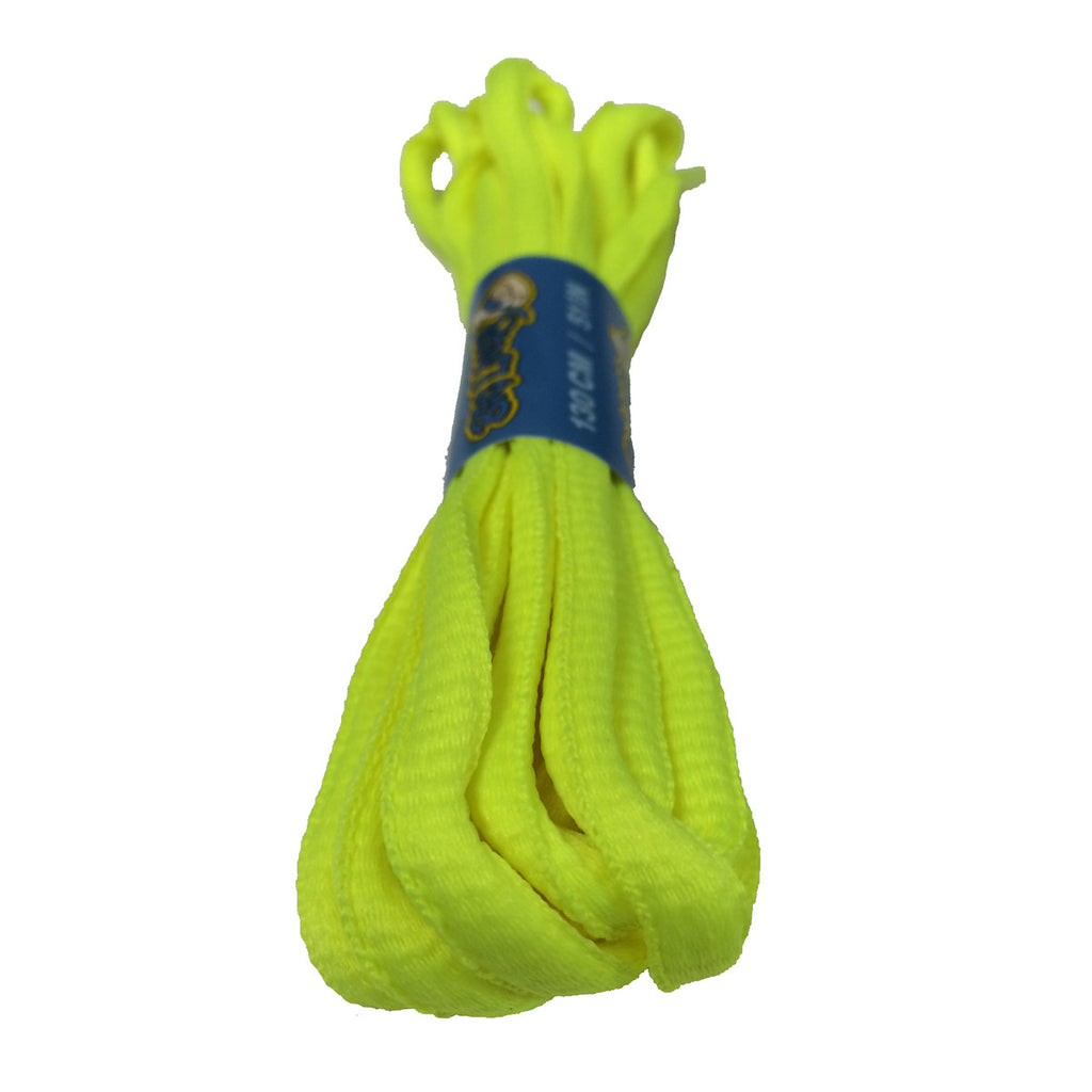 Neon Yellow Oval Shoelaces