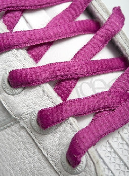 Plum Oval Shoelaces