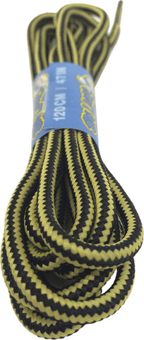 Round Black Yellow Bootlaces